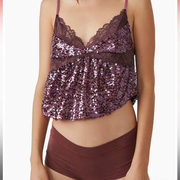 Free People Sequin Crop Camisole NWT small - Picture 4 of 9